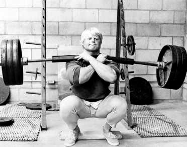 Dave Draper, front squat.